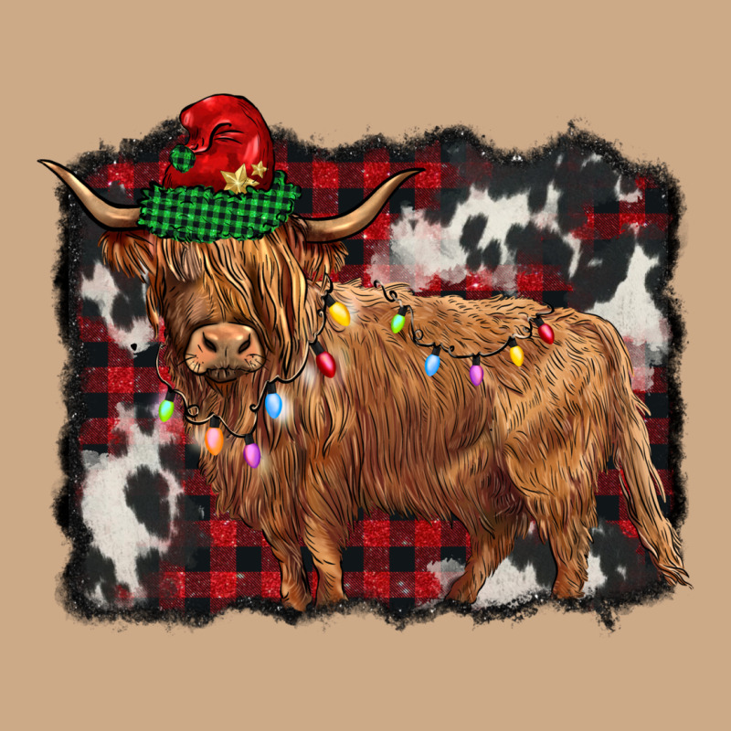 Christmas Highland Cow Vintage Hoodie by BarkalooDesign | Teevron