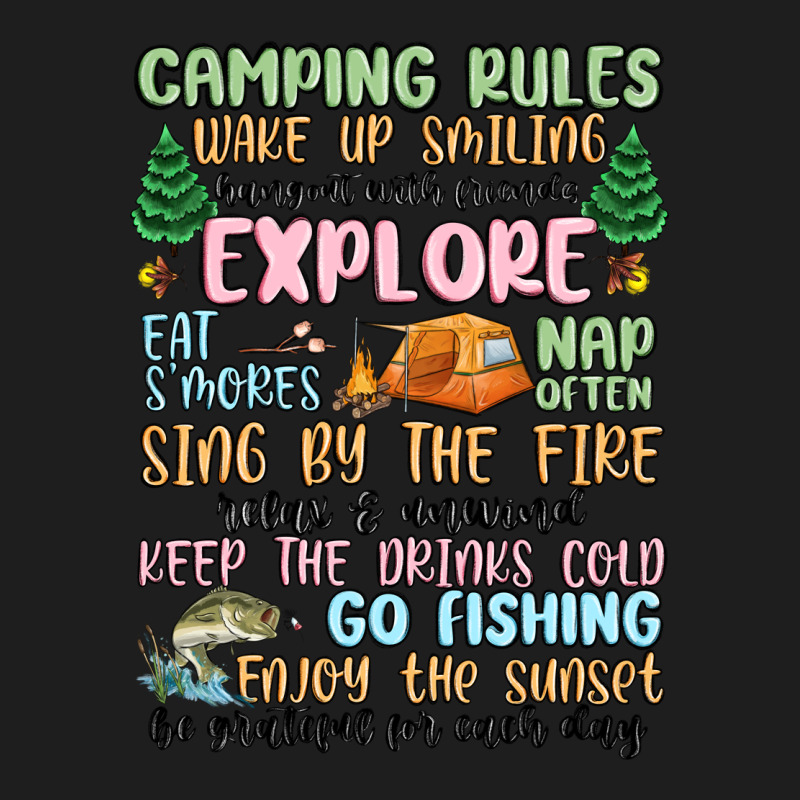 Camping Rules Classic Tee by MaliasSmallBusiness | Teevron