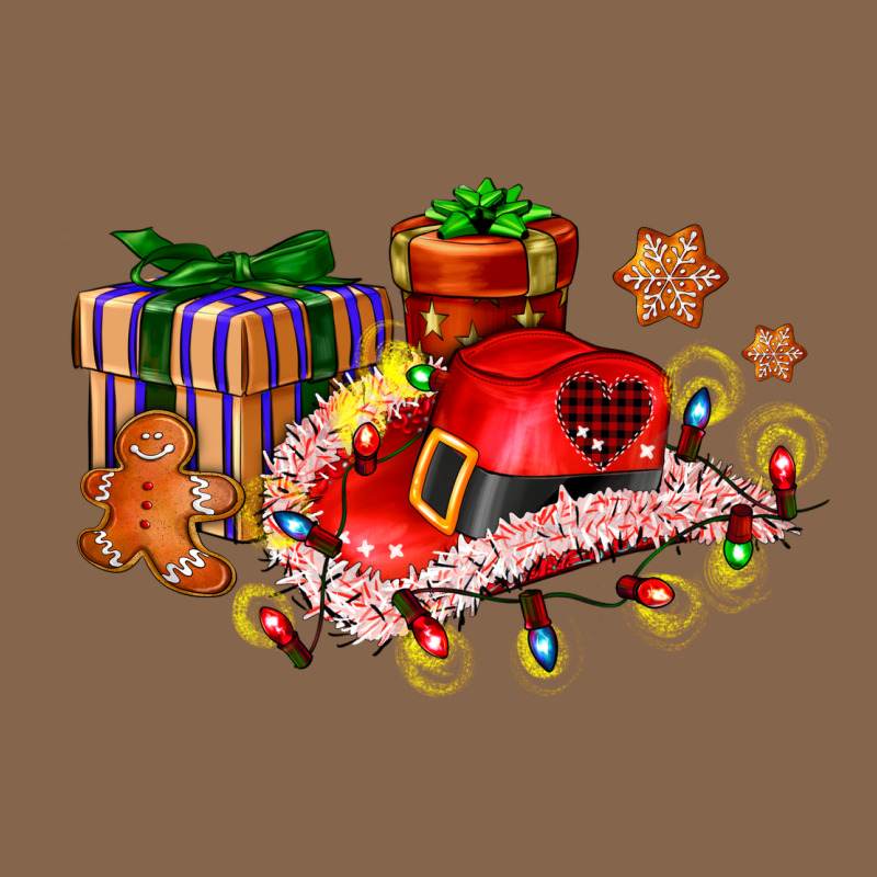 Cowgirl Hat With Gifts And Cookies Premium Tee by AdoDesignShop | Teevron
