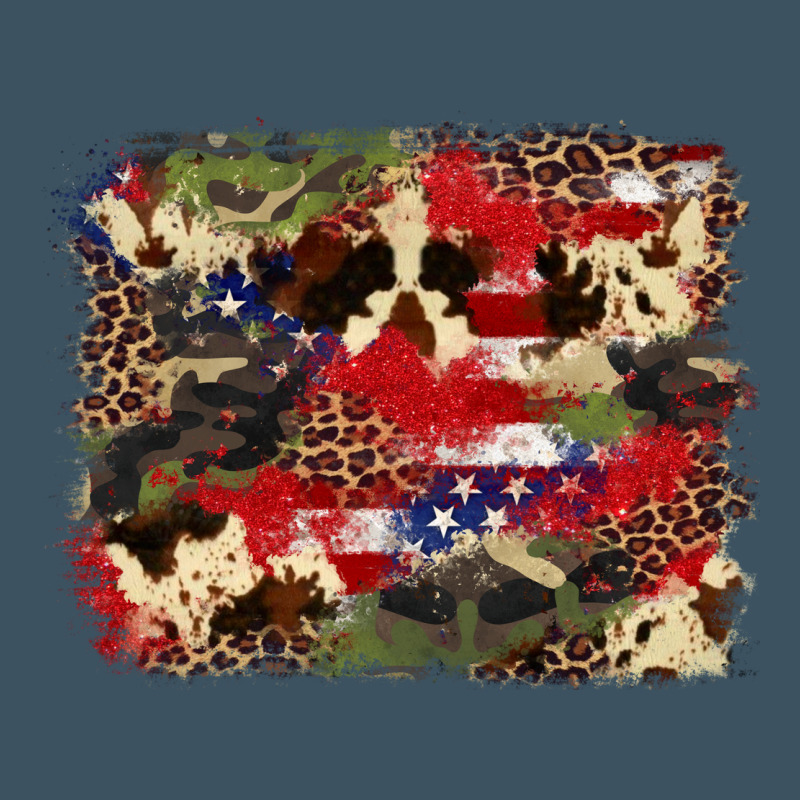 4th Of July American Flagcowhide  Leopard Backgrou Urban Hoodie by FaDigitalArtStudio | Teevron