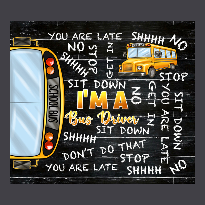 I'm A Bus Driver School Bus Black Heavyweight Hoodie by TumblerDesignByShophia | Teevron