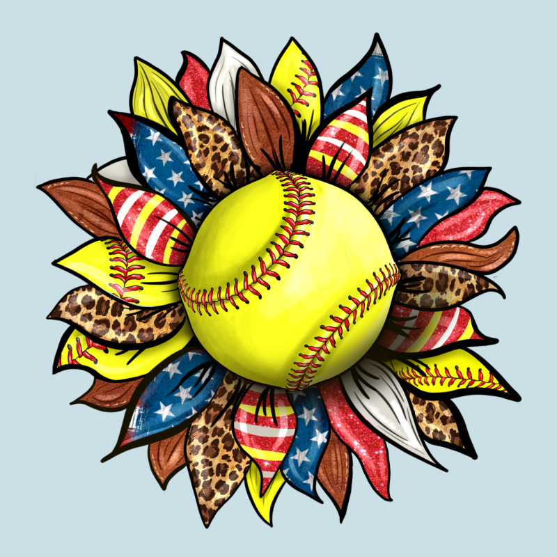 Softball Sunflower Ladies Tee by HRA Design Shop | Teevron