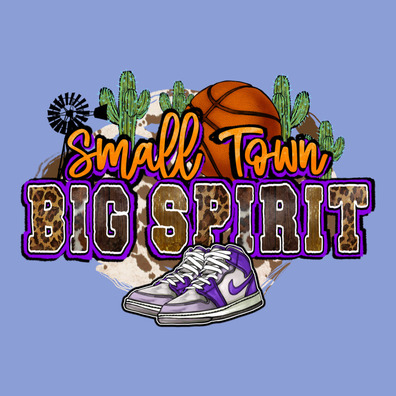 Small Town Big Spirit Basketball Long Sleeve Tee by NancyCooperArtShop | Teevron