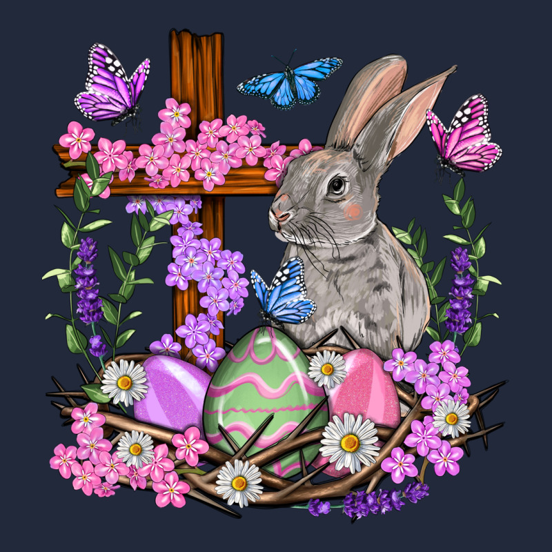 Easter Eggs And Bunny With Cross Easter Day Premium Sweatshirt by HowdyJamesFarm | Teevron