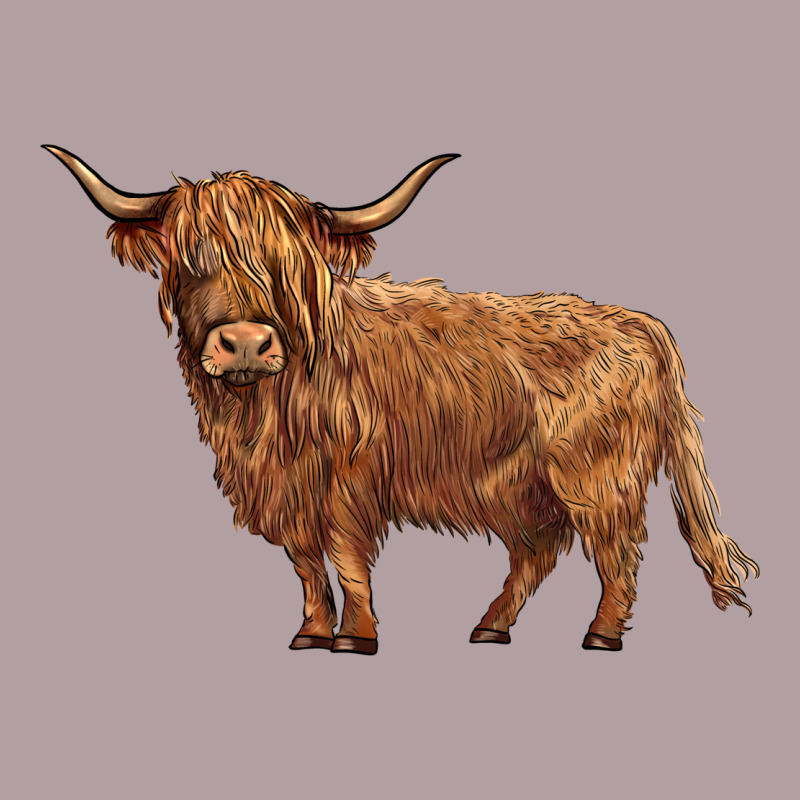 Highland Cow Vintage Hoodie by BarkalooDesign | Teevron