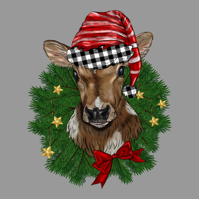 Christmas Wreath Baby Calf Vintage Hoodie by BarkalooDesign | Teevron