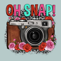 Oh Snap Rose Grey Leopard Vintage Camera Heavy Core Tee | Teevron