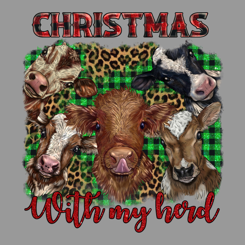 Christmas With My Herd Cows Vintage Hoodie by BarkalooDesign | Teevron