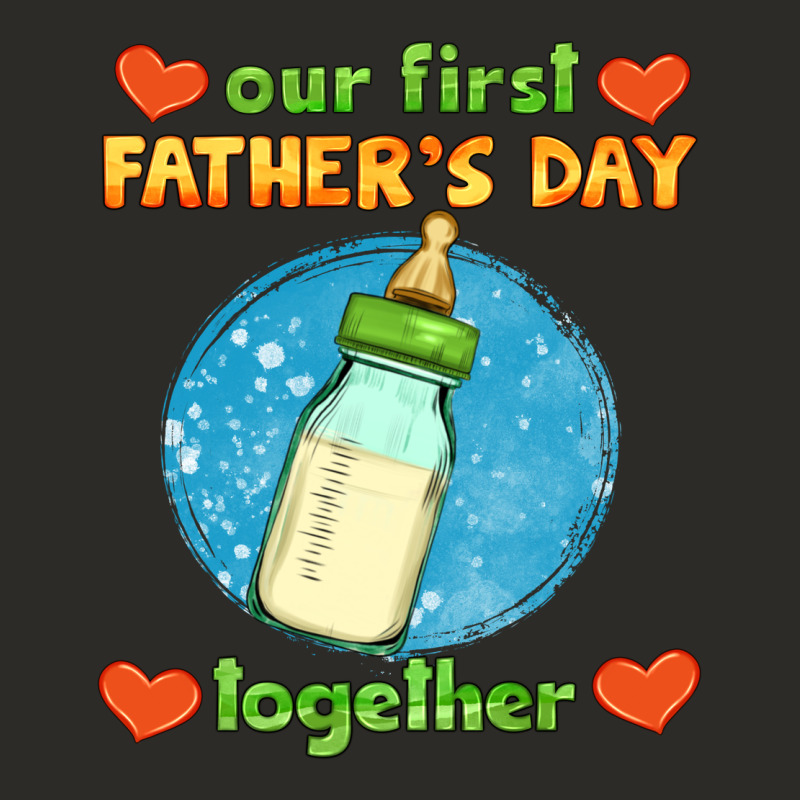 Our First Father's Day Together And Baby Bottle Heavy Core Tee by HRA Design Shop | Teevron