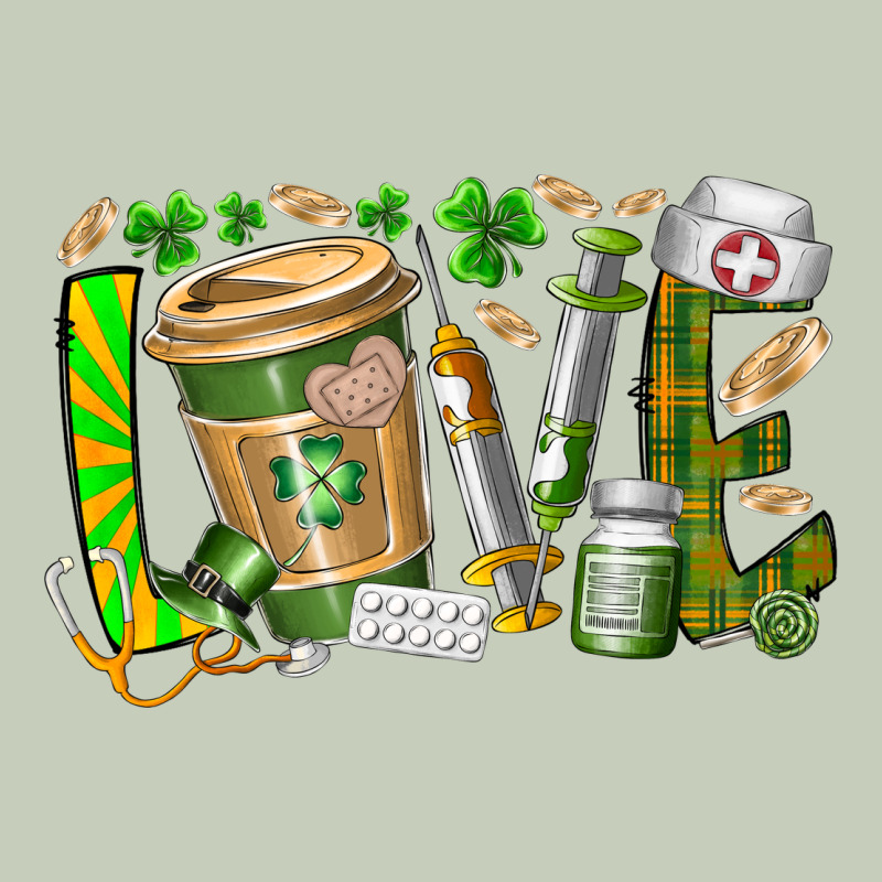 St Patricks Love Nurse Ladies Tee by RacoonDesign | Teevron