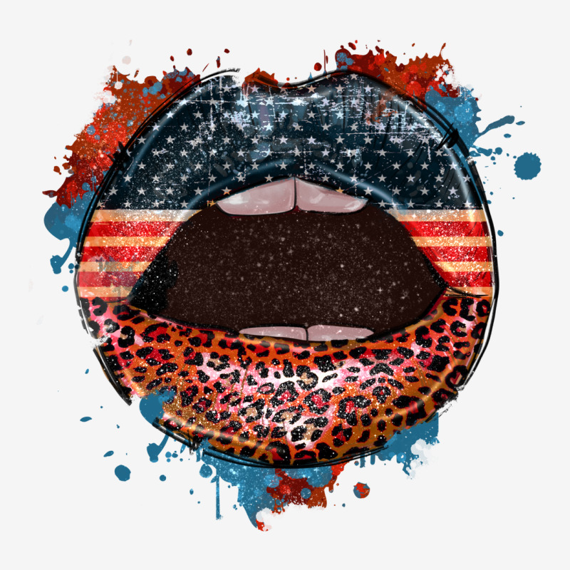 American Flag Lips 4th Of July Urban Hoodie by FaDigitalArtStudio | Teevron