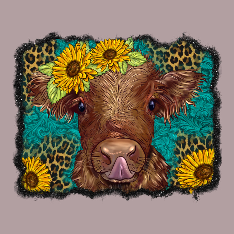 Western Leopard Buffalo Plaid Baby Highland Cow Vintage Hoodie by BarkalooDesign | Teevron