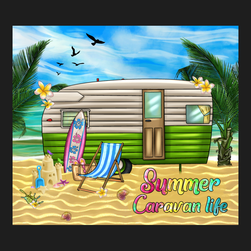 Summer Caravan Life Heavyweight Hoodie by TumblerDesignByShophia | Teevron