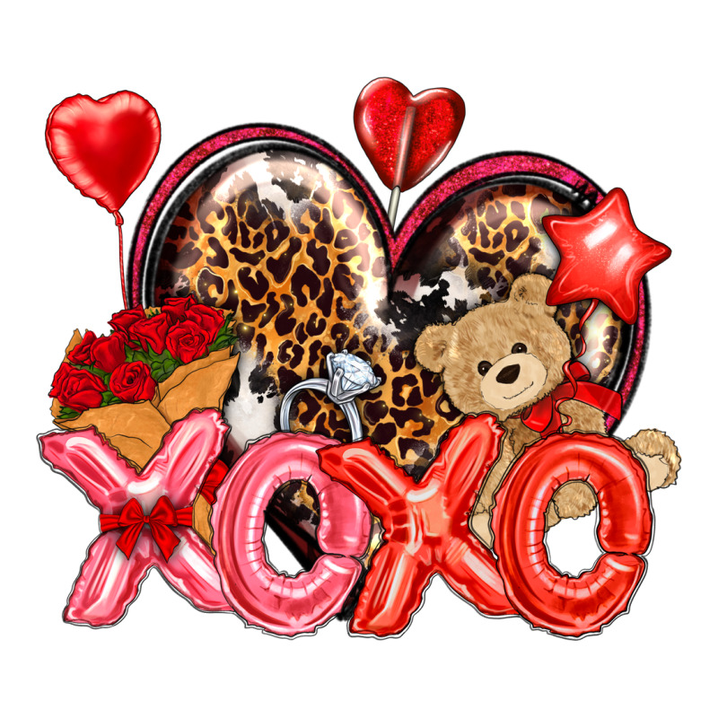 Xo Xo With Leopard And Cowhide Heart Long Sleeve Tee by NancyCooperArtShop | Teevron