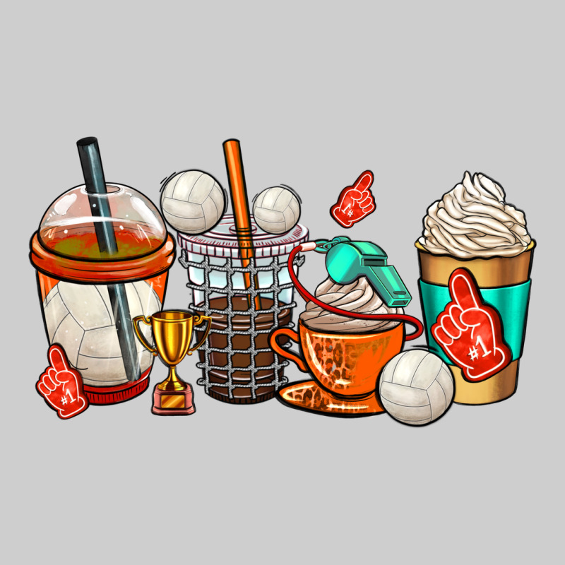 Volleyball Coffee Cups Premium Tee by AdoDesignShop | Teevron