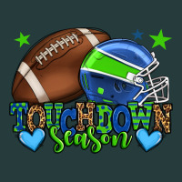 Touchdown Season American Football Green And Blue Premium Hoodie | Teevron