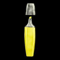 Yellow Highlighter Pen Fa Element Ladies Tee | Teevron