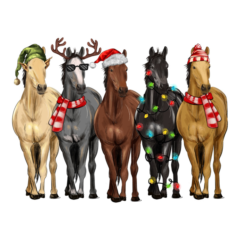 Horses With Christmas Long Sleeve Tee by MaliasSmallBusiness | Teevron