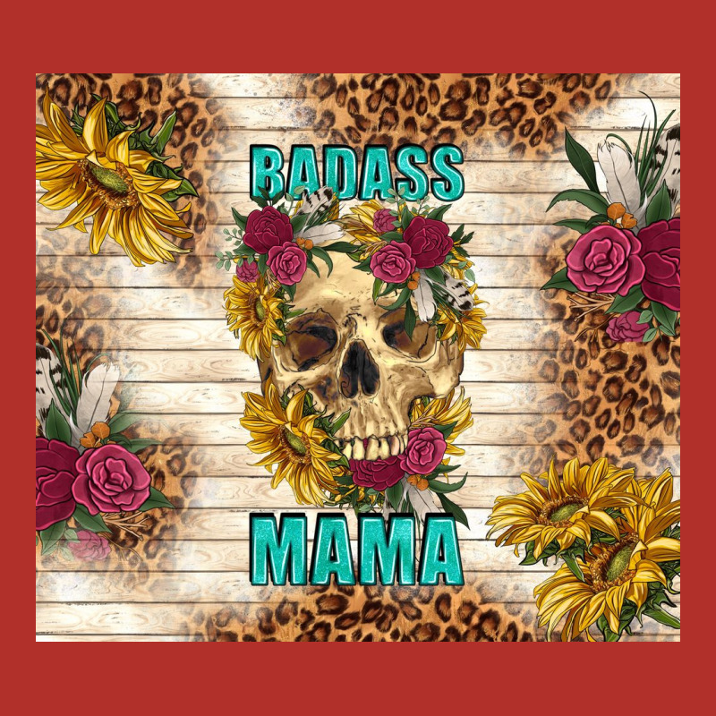 Badass Mama With Flowers Premium Hoodie by TumblerDesignByShophia | Teevron
