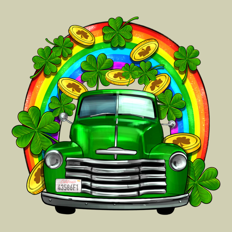St Patricks Shamrock Gold Rainbow Truck Heavy Core Tee by FaDigitalArtStudio | Teevron