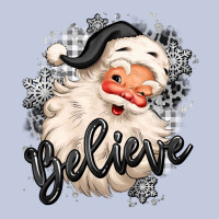 Believe Buffalo Plaid White Christmas Santa Claus Long Sleeve Tee | Teevron