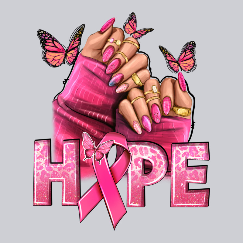 Hope Breast Cancer Caucasian Hand Nails Heavyweight Sweatshirt by NancyCooperArtShop | Teevron