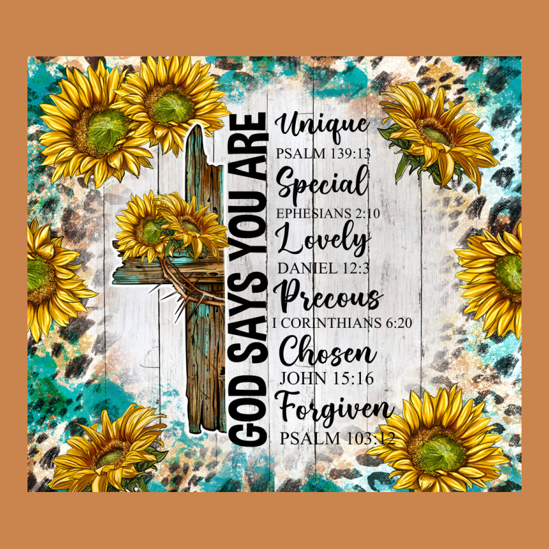 God Says You Are With Sunflower Heavyweight Hoodie by TumblerDesignByShophia | Teevron