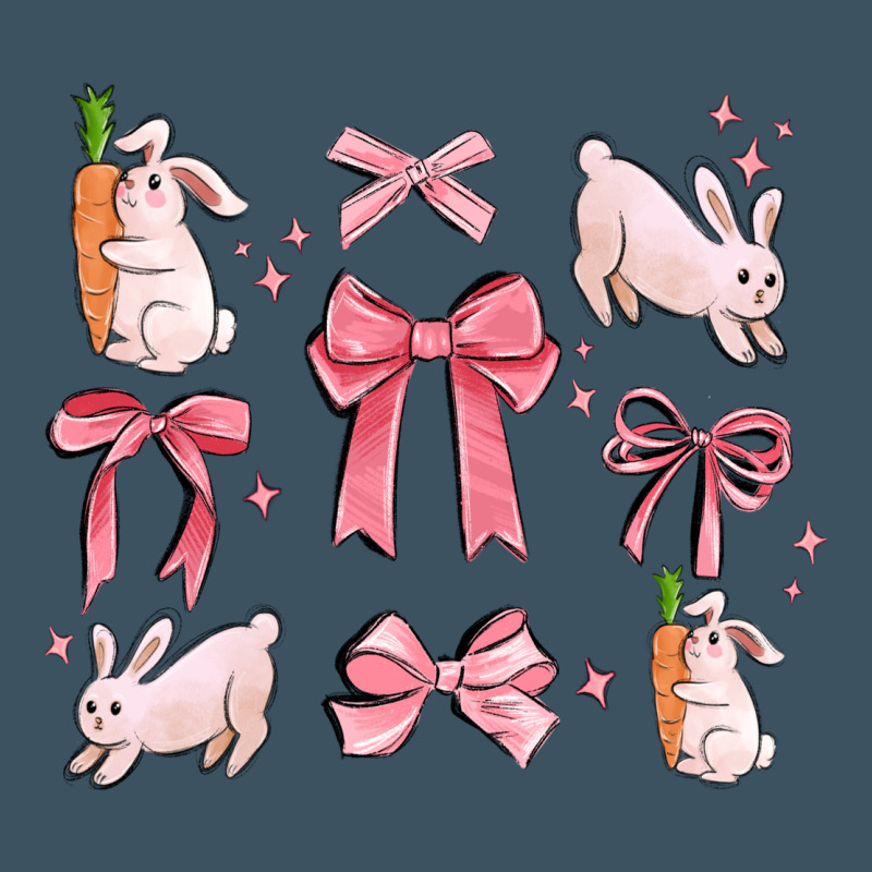 Pink Ribbons With Rabbits Urban Heavy Tee by MaliasSmallBusiness | Teevron