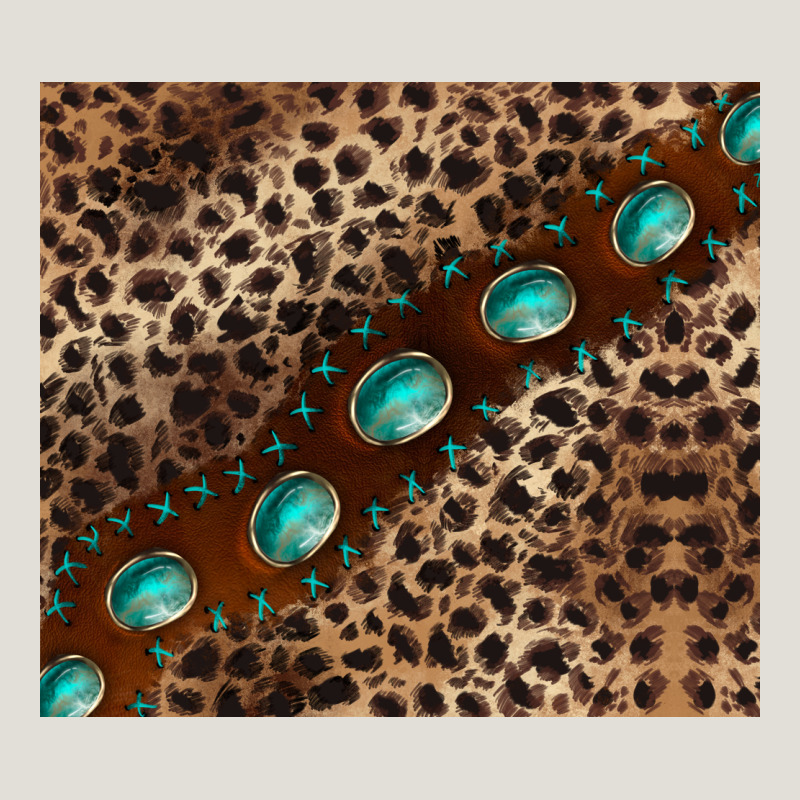 Leopard Gemstone Leather Heavy Core Tee by BarkalooDesign | Teevron