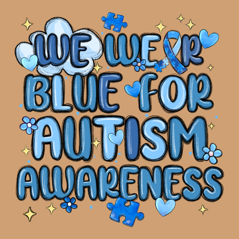 We Wear Blue For Autism Awareness Vintage Tee by MaliasSmallBusiness | Teevron