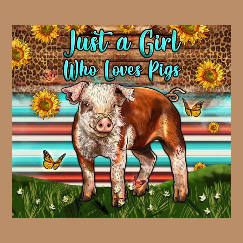 Just A Girl Who Loves Pig Vintage Hoodie by LillyAllenDesigns | Teevron