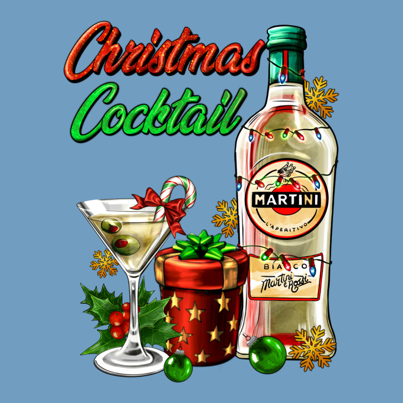 Christmas Cocktail Martini And Gift Urban Heavy Tee by AdoDesignShop | Teevron