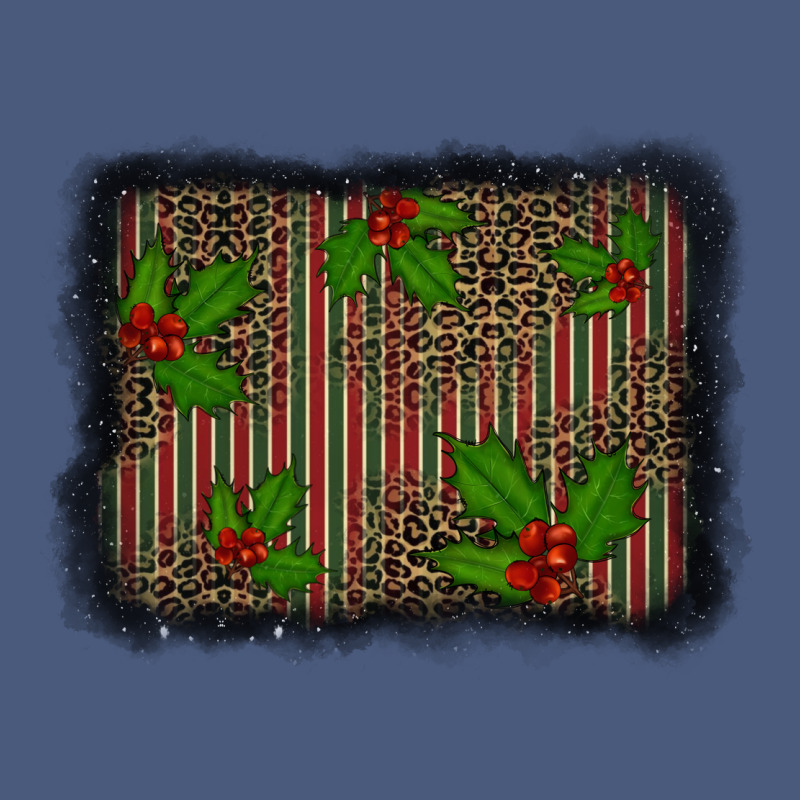 Christmas Plaid Leopard Mistletoe Background Vintage Hoodie by BarkalooDesign | Teevron
