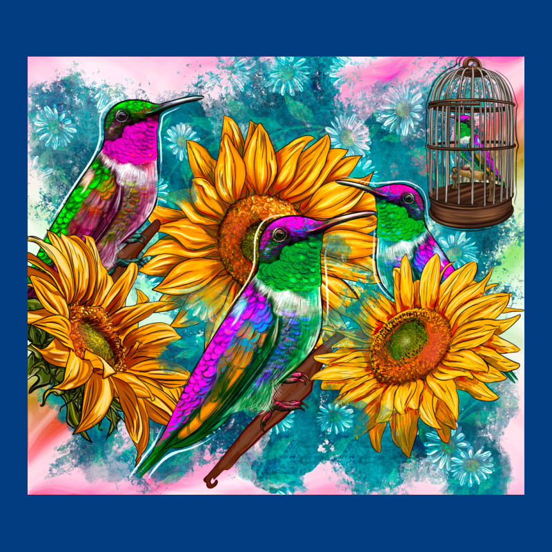 Hummingbirds Sunflower Premium Sweatshirt by TumblerDesignByShophia | Teevron