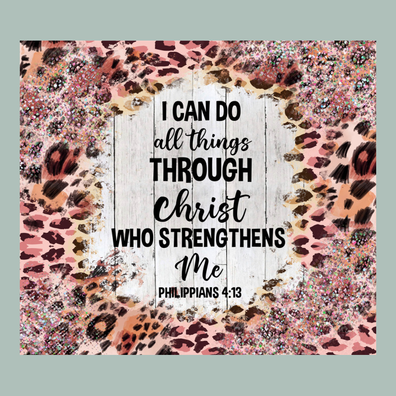 I Can Do All Things With Leopard And Glitter Heavyweight Hoodie by TumblerDesignByShophia | Teevron
