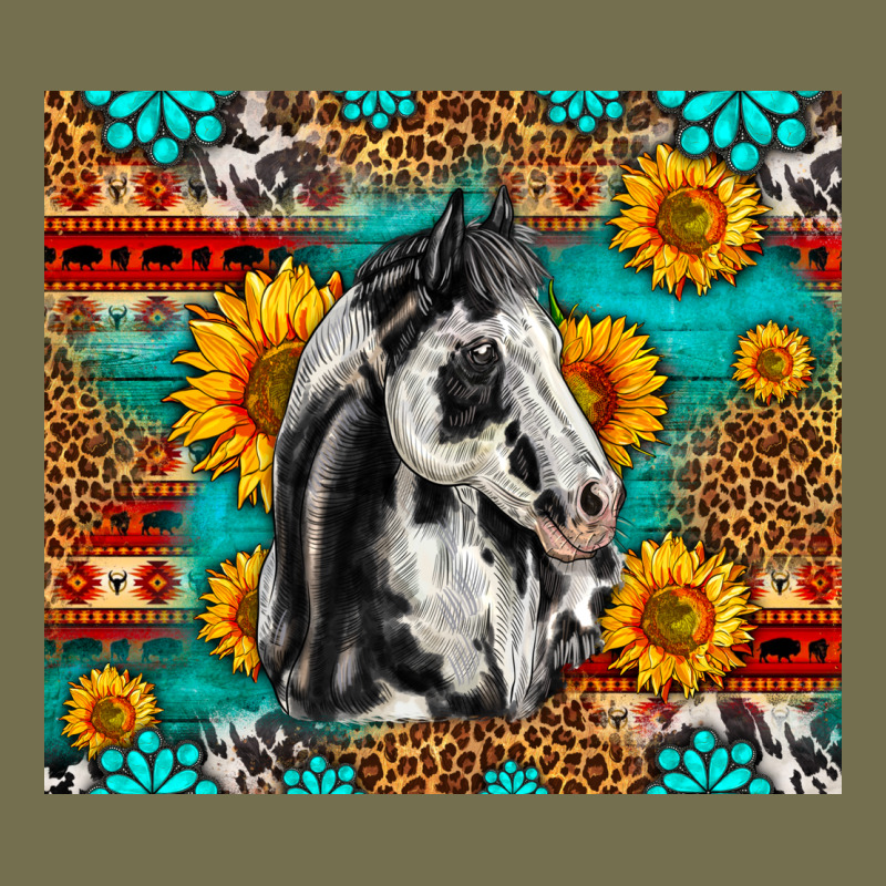 Aztec Sunflowers Horse Vintage Hoodie by LillyAllenDesigns | Teevron