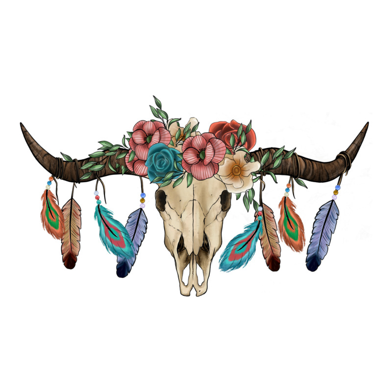Texas Longhorn Bull Skull Ladies Tee by JahusDesignShop | Teevron