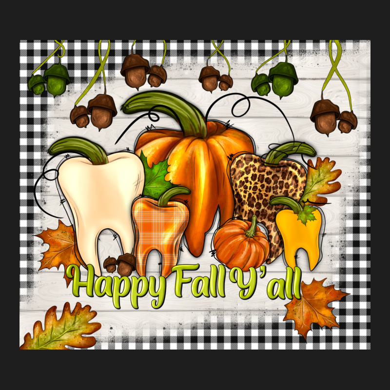 Happy Fall Y'all Teeth Heavyweight Hoodie by TumblerDesignByShophia | Teevron
