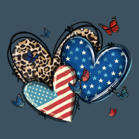American Flag Leopard Hearts Urban Heavy Tee | Teevron