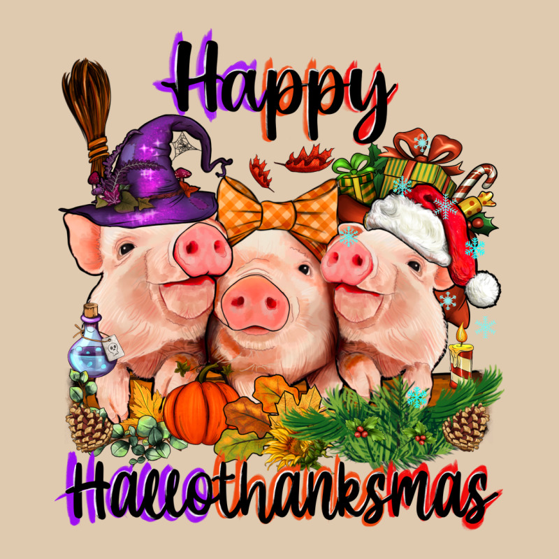Happy Hallothanksmas Pigs Heavyweight Sweatshirt by NancyCooperArtShop | Teevron