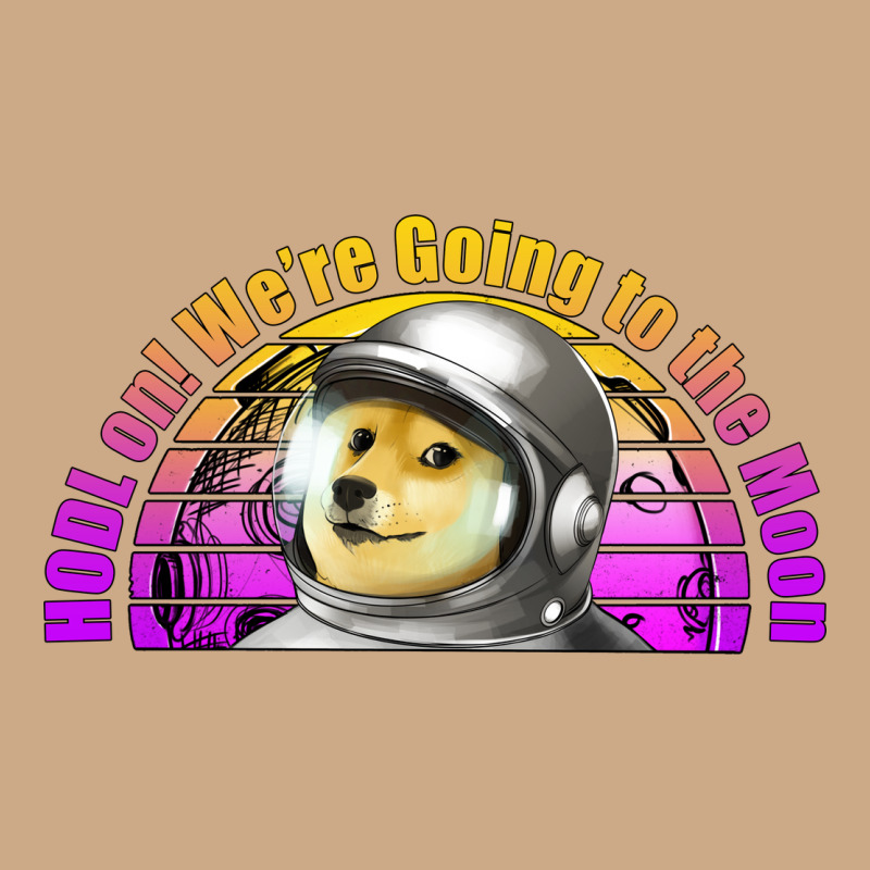 Doge Coin Hodl On We're Going To The Moon Retro Sunset Vintage Hoodie by Jasminsmagicworld | Teevron