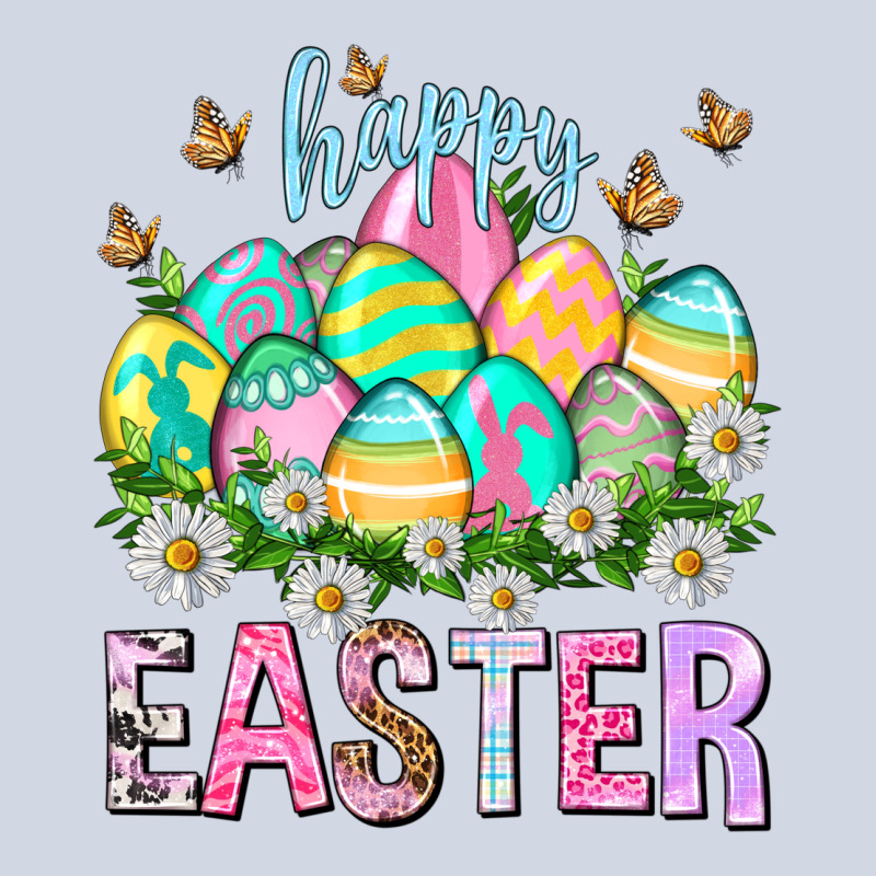 Happy Easter With Eggs Easter Day Premium Sweatshirt by HowdyJamesFarm | Teevron