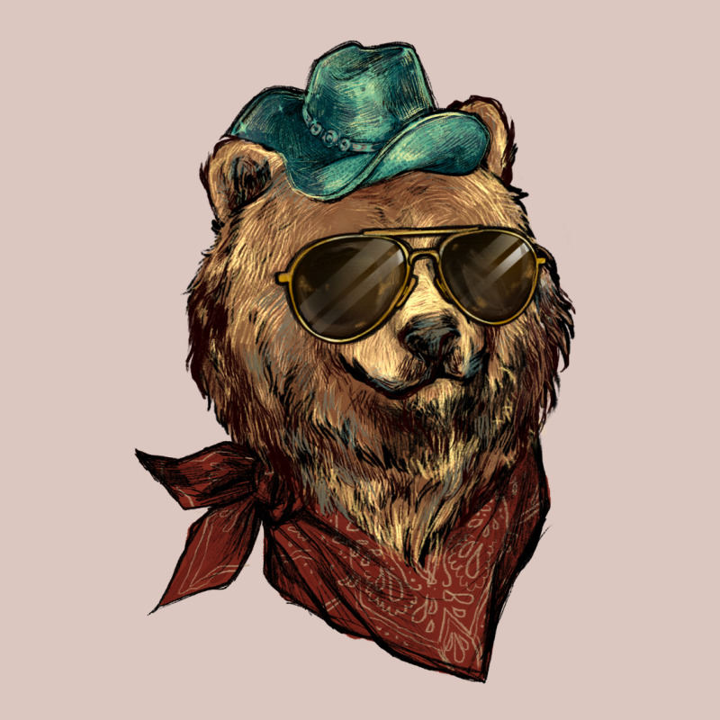 Bear Cowboy Bandana Glasses Premium Hoodie by HowdyJamesFarm | Teevron
