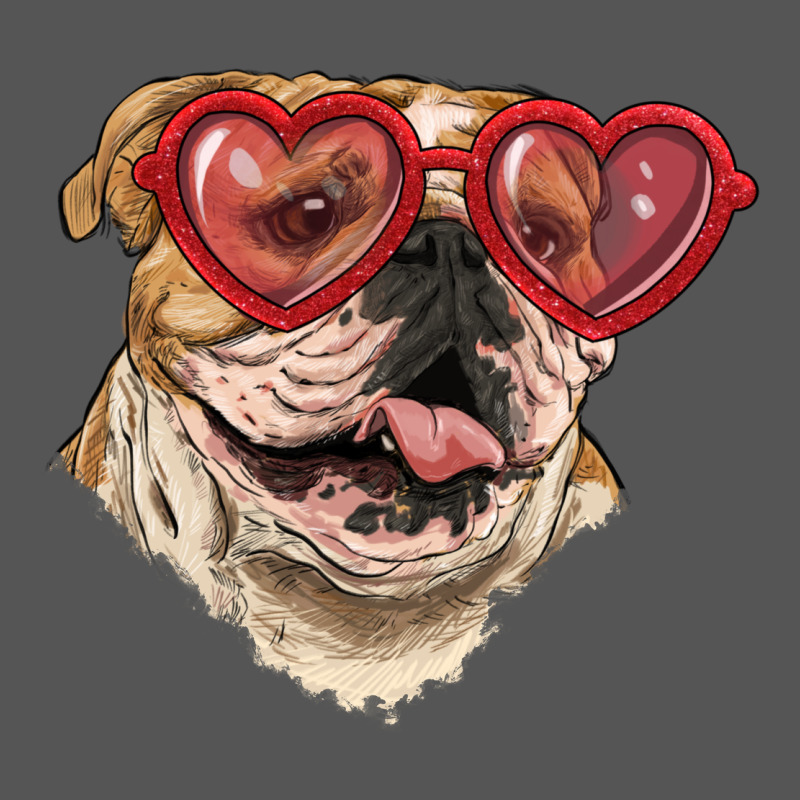 English Bulldog With Love Glass Zipper Hoodie by RanaPortraitStore | Teevron