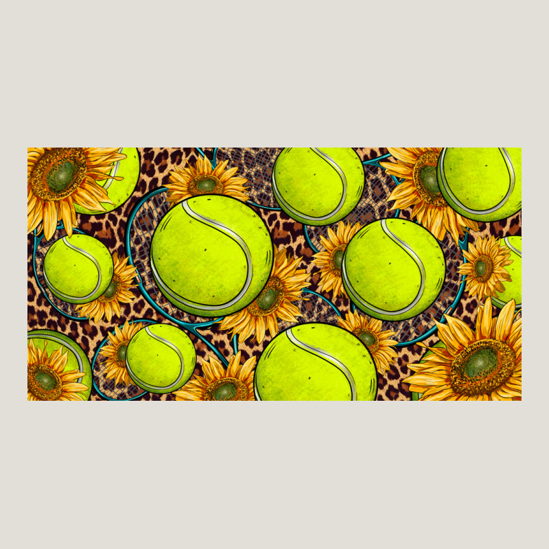 Tennis Ball With Sunflower And Racket  Licence Plato Heavy Core Tee by BarkalooDesign | Teevron