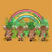St Patrick's Day Baby Highland Cow Urban Heavy Tee | Teevron
