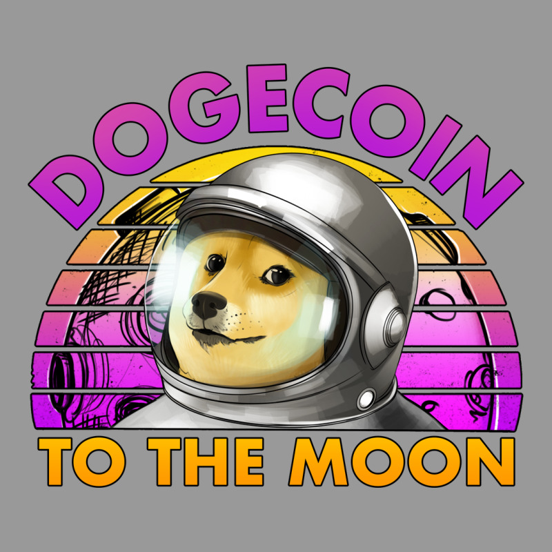 Doge Coin To The Moon 80's Retro Sunset Vintage Hoodie by Jasminsmagicworld | Teevron