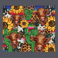 Western Cactus Sunflower Highlands Cow Vintage Hoodie | Teevron