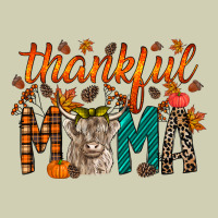 Thankful Mama Highland Cow Heavy Core Tee | Teevron