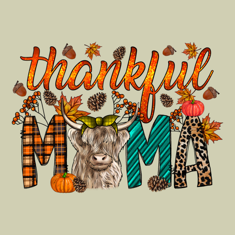 Thankful Mama Highland Cow Heavy Core Tee by RacoonDesign | Teevron